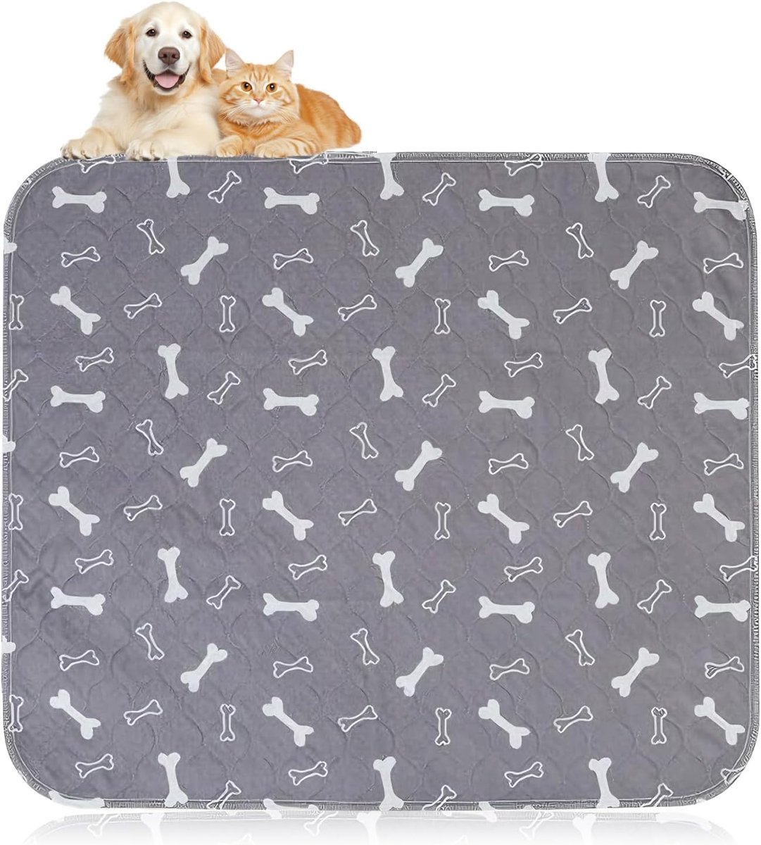 PIPI Puppy Mat with Pheromones, 60 x 40 cm, Reusable, Washable, Thickened Puppy Mat, Urine Pad, for All Dogs - ShopVlot
