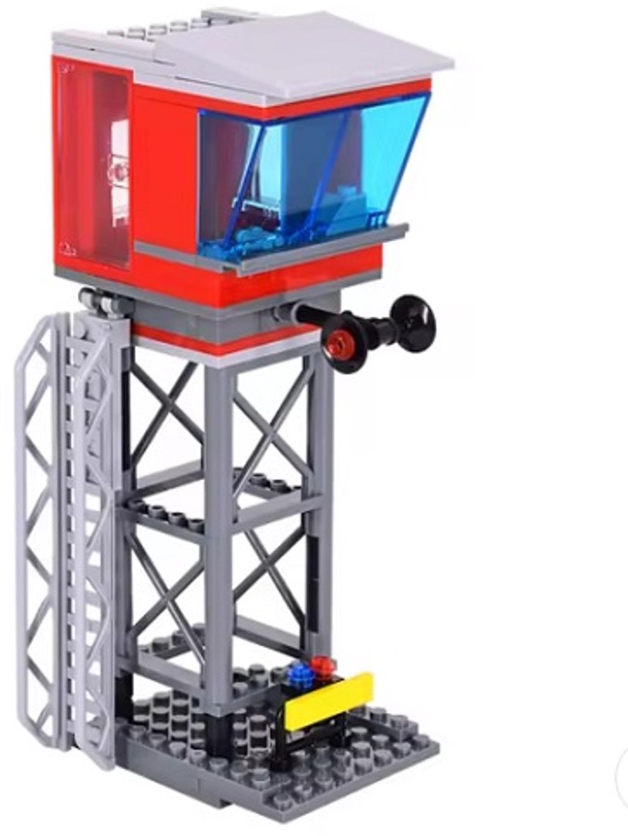 bricksNblocks® Bouwblokjes verkeerstoren voor het rangeerterein, compatible met Lego