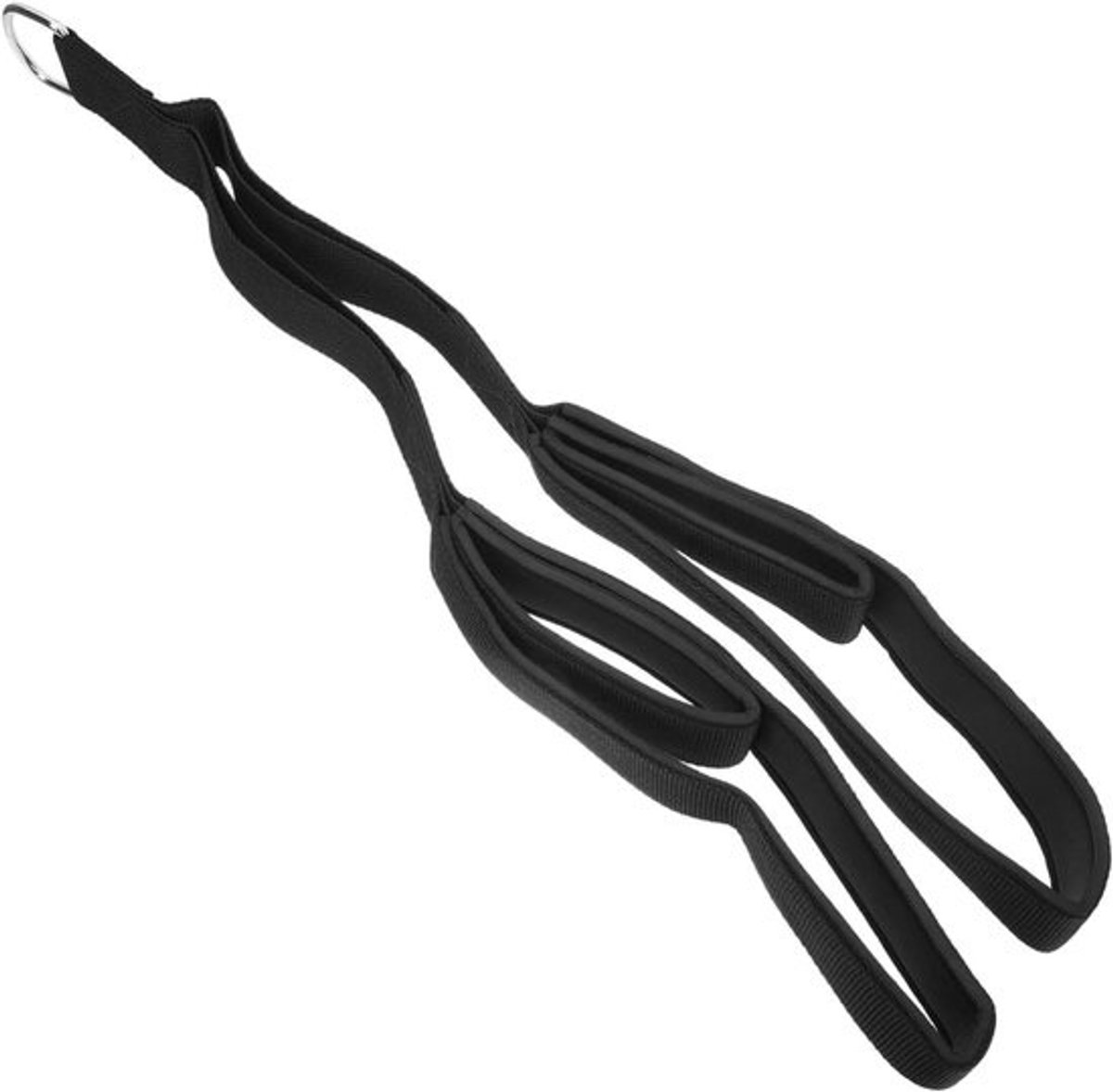Fitness touw - Voor krachtoefeningen - Voor spiertraining - Duurzaam polyester - 132 cm - Zwart