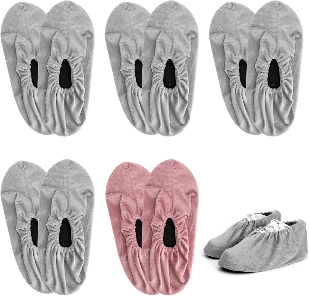 SnelShoppen - 4 Paar Herbruikbare Schoenhoezen, Wasbaar met Antislip Zool, Schoenhoezen voor Huishoudelijke Schoonmaak, Vloerbescherming voor Volwasse