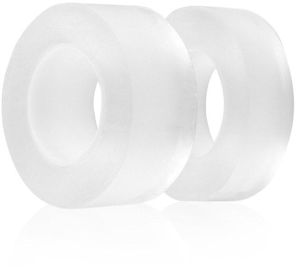 Nano Tape - Dubbelzijdig plakband - Voor herbruikbaar ophangen - Sterk - Transparant - 2 rollen - 2 cm en 3 cm - Geen resten - Wasbaar