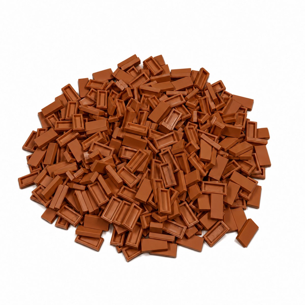 300 Bouwstenen 1x2 tile | Koffie | Compatibel met Lego Classic | Keuze uit vele kleuren | SmallBricks