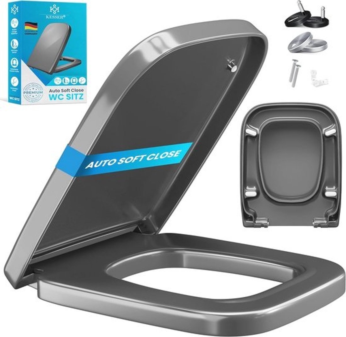 Elegante wc-bril - Softclose - Quick release - Antibacterieel - Duroplast