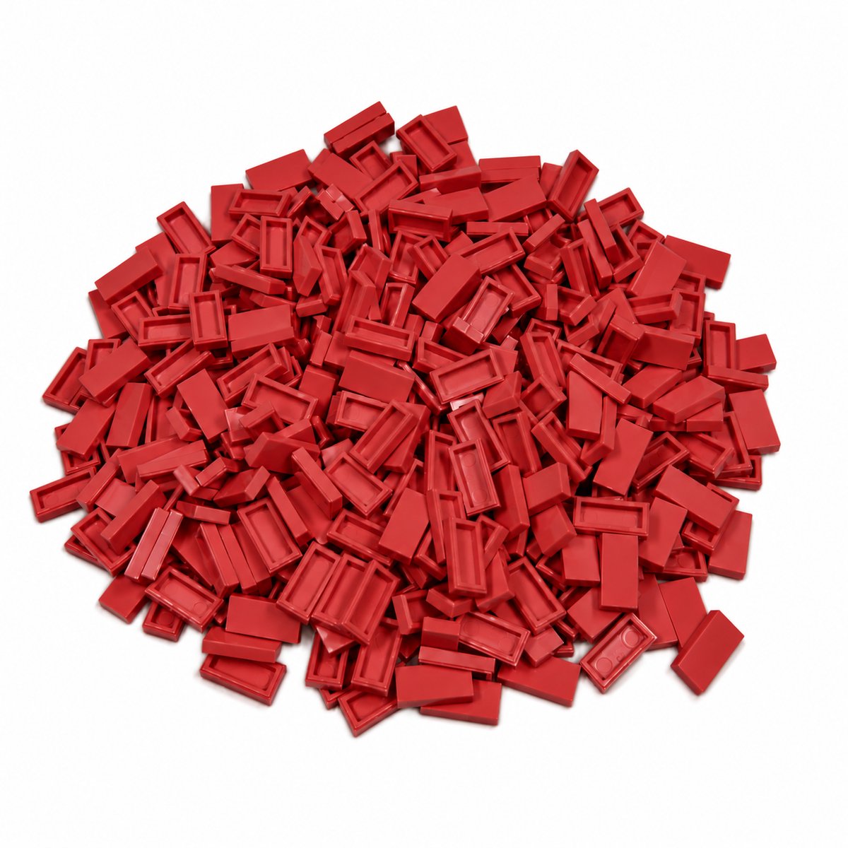 300 Bouwstenen 1x2 tile | Rood | Compatibel met Lego Classic | Keuze uit vele kleuren | SmallBricks