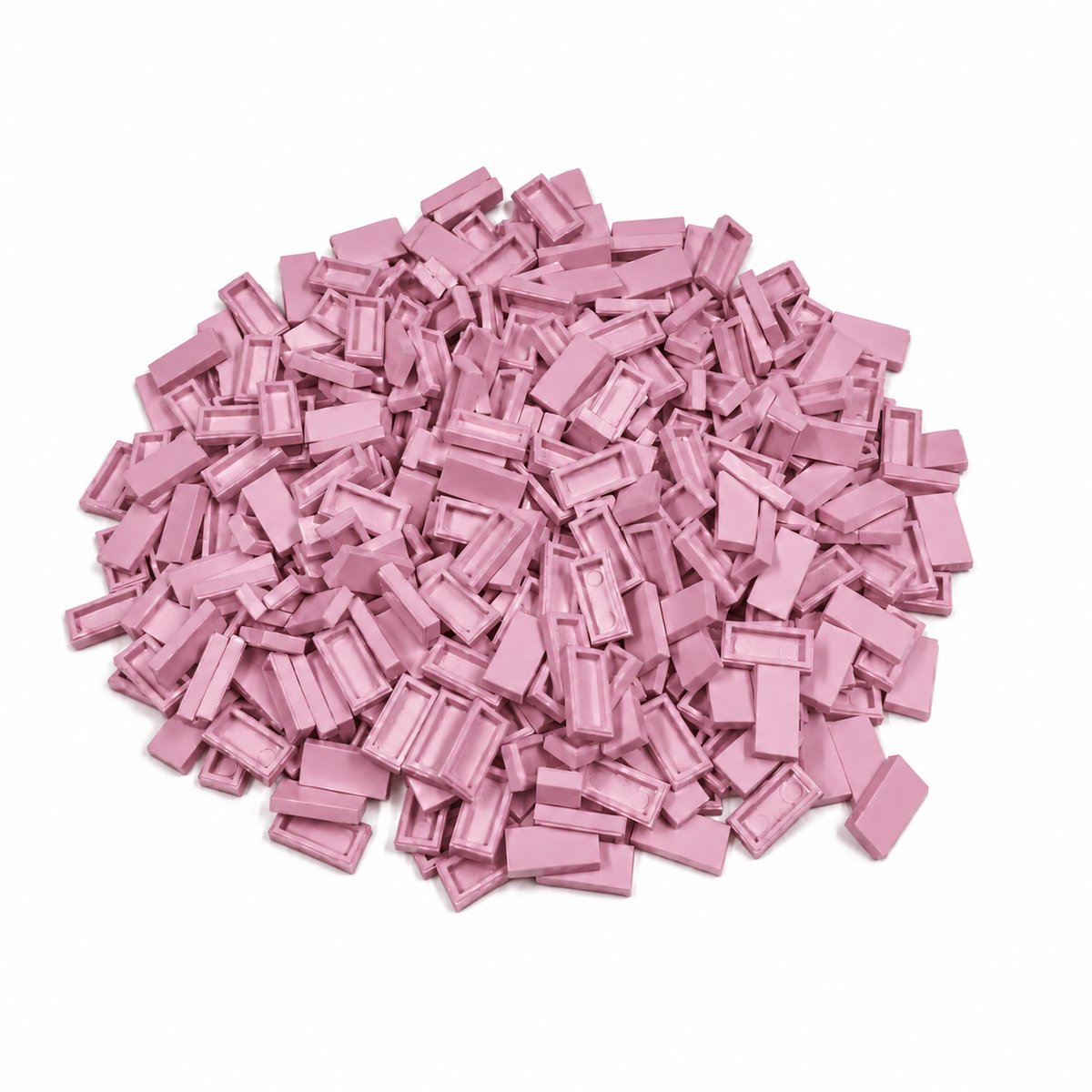 300 Bouwstenen 1x2 tile | Roze | Compatibel met Lego Classic | Keuze uit vele kleuren | SmallBricks