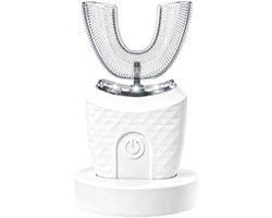 Smartbrush Tanden - U-Vormige Tandenborstel - TENZHVXI® - 3 standen - Tanden Bleken en Reinigen - UV Blauw Licht - 360° - Waterbestendig - Teeth Whitening - Draadloos - Wit