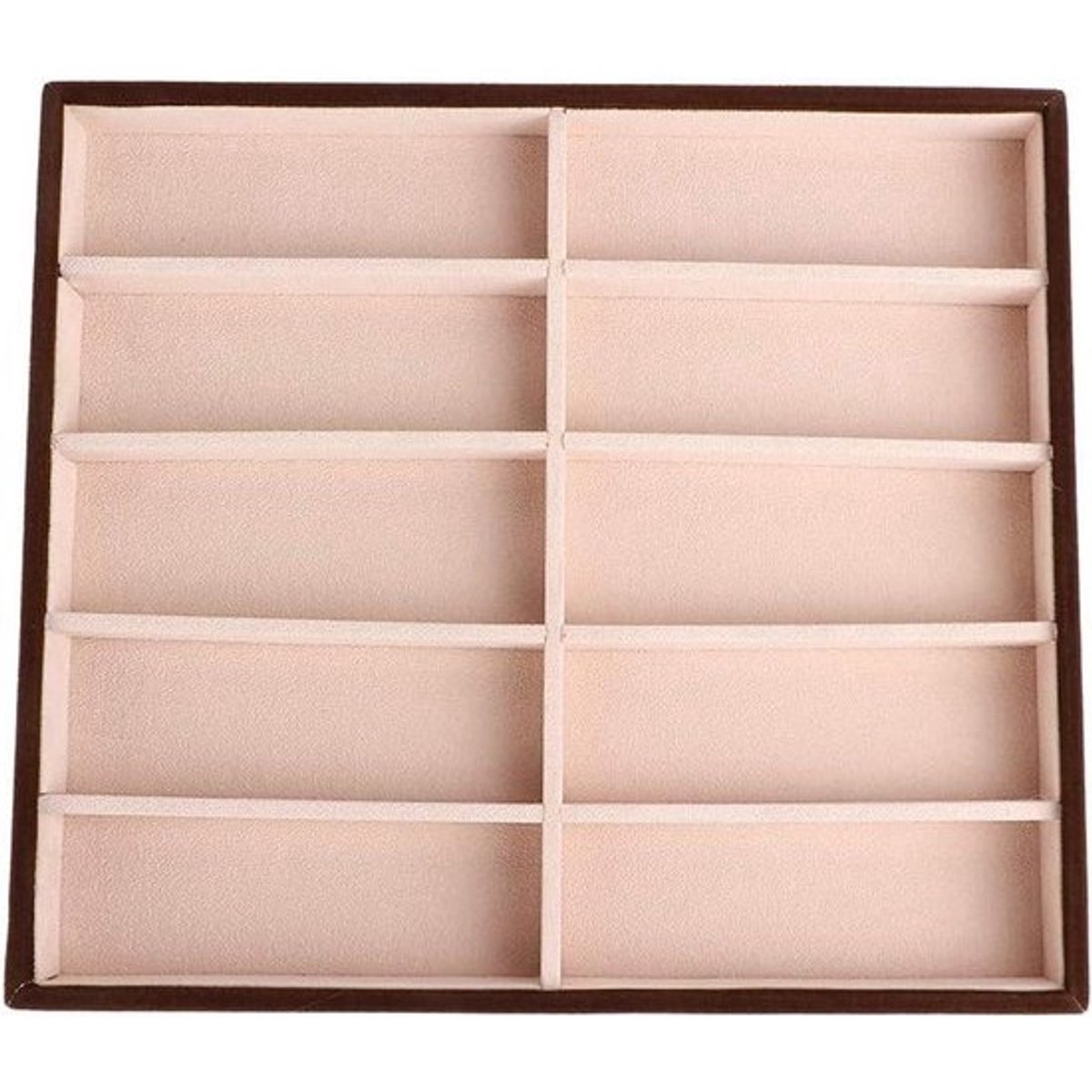 Zonnebrillenorganizer - met 10 vakken - Moderne brillendisplaylade - voor lenzenvloeistof - Opbergkoffer voor zonnebrillen