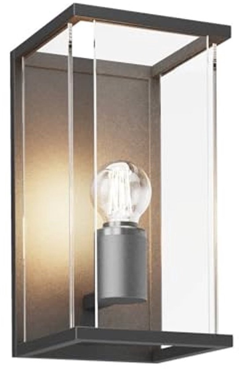 Moderne zwarte buitenwandlamp van aluminium - Voor tuin en muur