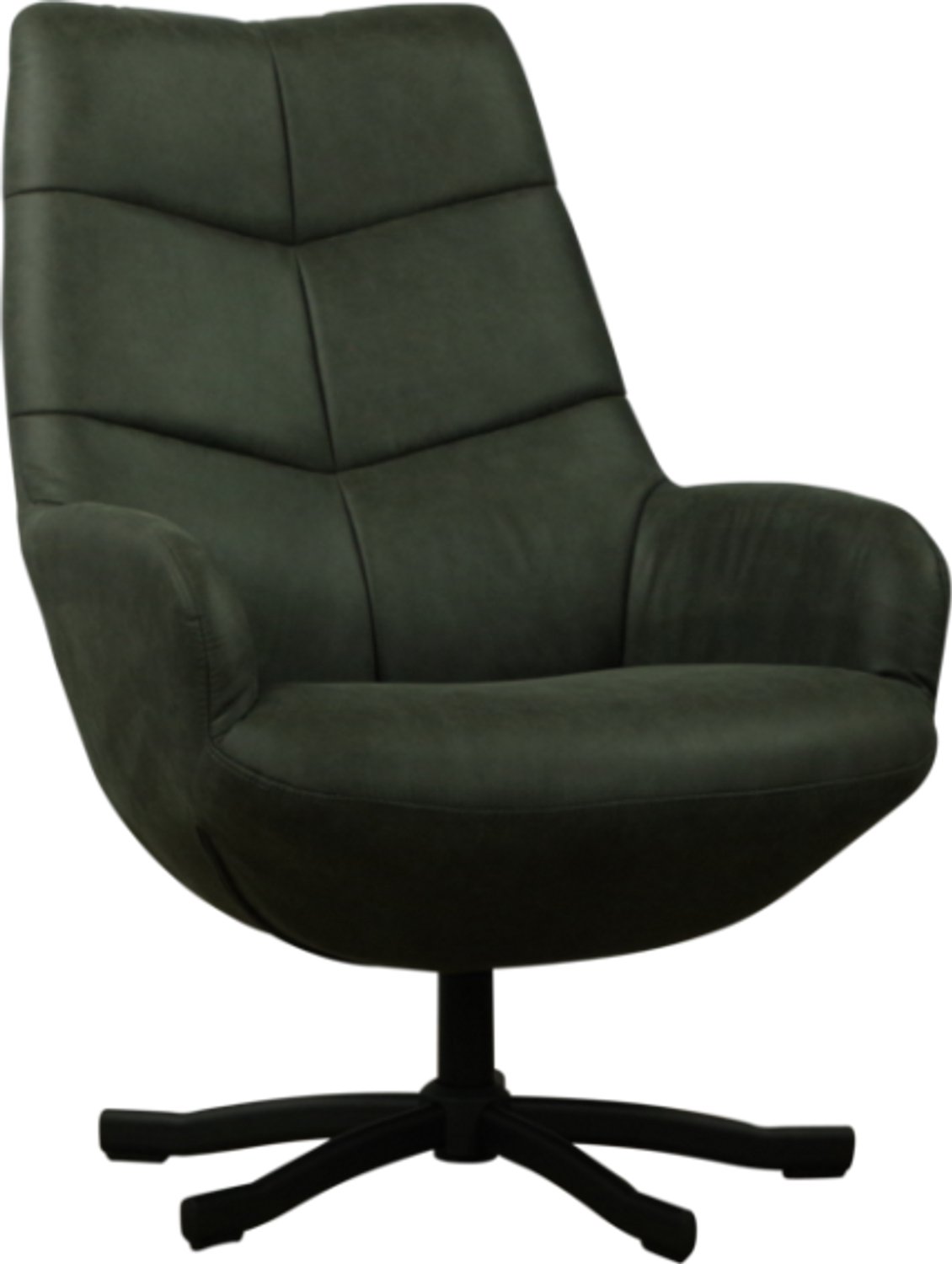 Meubelplaats Fauteuil Dean stof Magnum Graphite 66 grijs met hoge rug en pocketvering