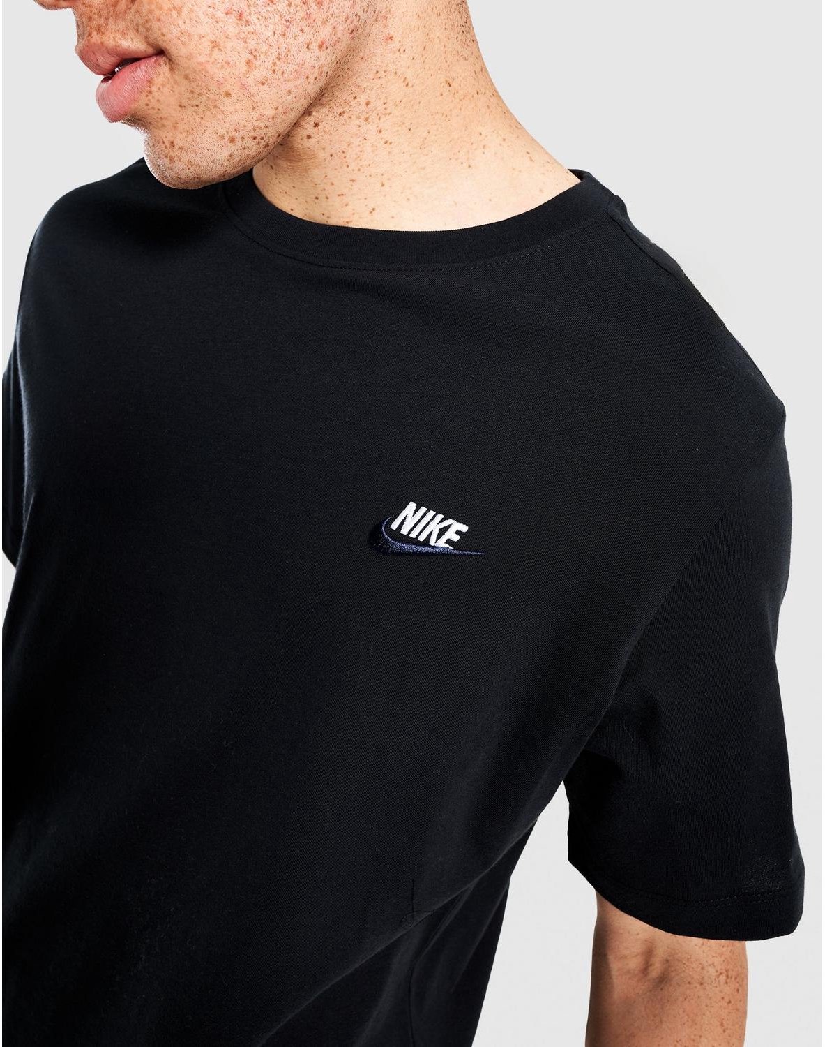 Nike Sportswear Club T-shirt T-shirt – / Sportswear Club Lifestyle Heren T-shirt voor Mannen Zwart