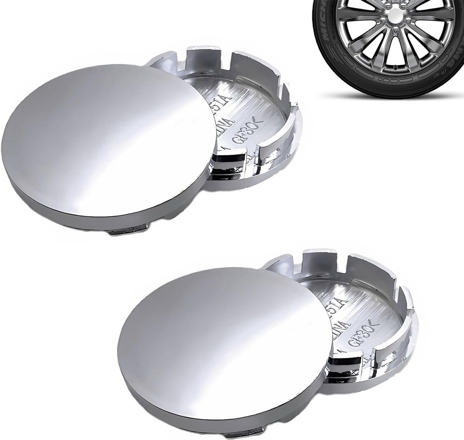 Set van 4 wieldeksels 56 mm, universele accessoires voor BMW, Mercedes en VW, bescherming tegen stof en corrosie, duurzame kwaliteit en eenvoudig te installeren