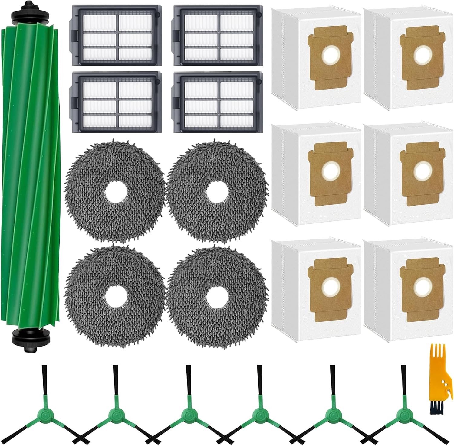 22-delige accessoires voor robotstofzuiger, geschikt voor Roomba 505, inclusief filters en borstels