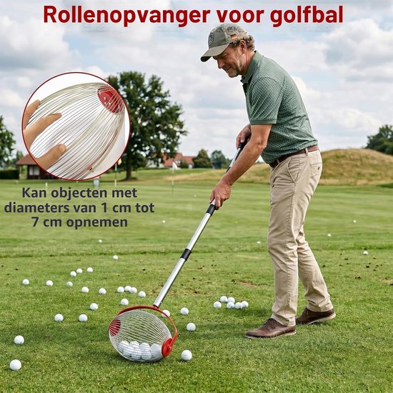 Notenraper - Fruitverzamelaar Plukker - Noten Verzamelaar - Eikelraper - Golfbalverzamelaar - Uitschuifbare Handgreep - Notenverzamelaar - Noten Verzamelaar - Tuingereedschap - Tuingereedschap - rood — afbeelding 2