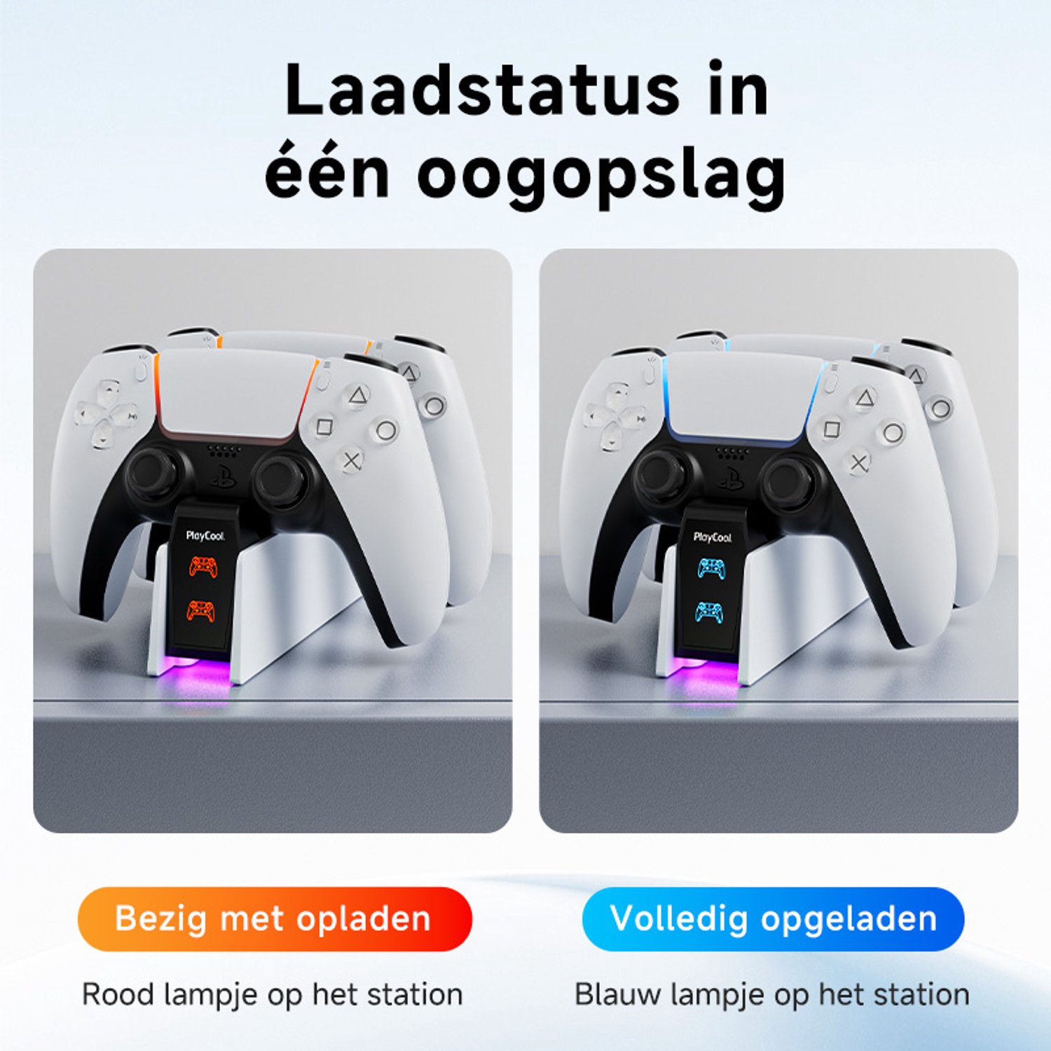 PlayCool PS5 DualSense en DualSense Edge Controller Oplaadstation – foto 8