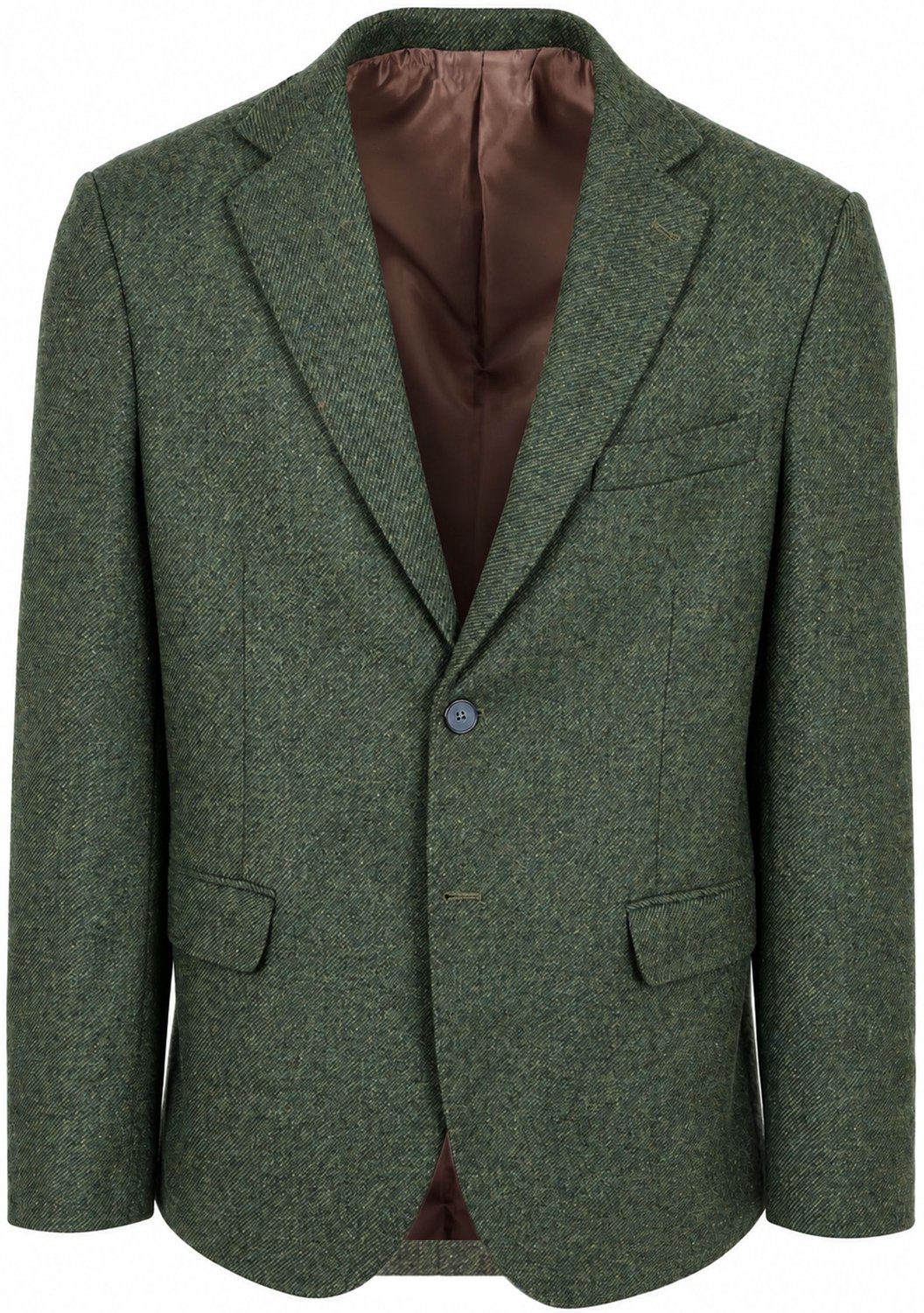 Steppin' Out Colbert Lamswol Tweed Groen - Maat 58 - Heren blazer