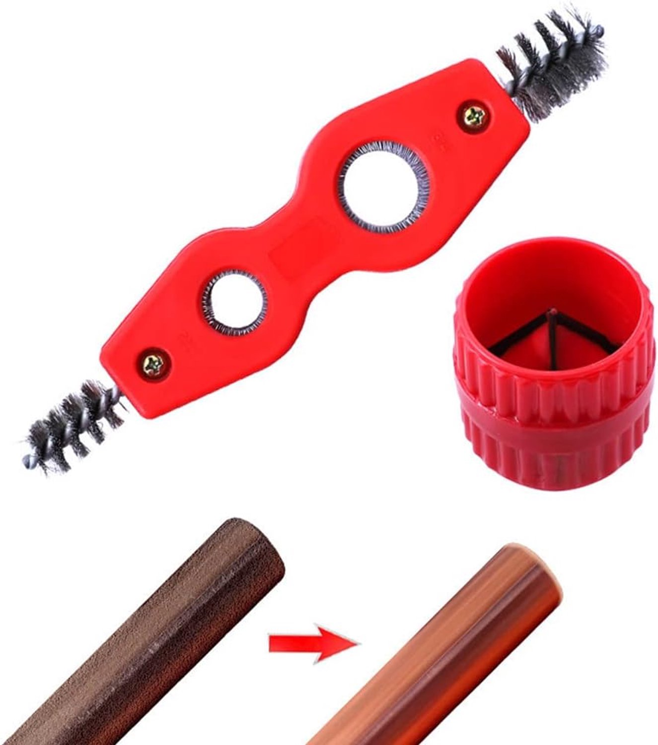 4 In Koperen Pijpreiniger En Ruimer Set Tubing Afschuining Tool Voor Pvc Ppr Koper Messing Aluminium Pijpen