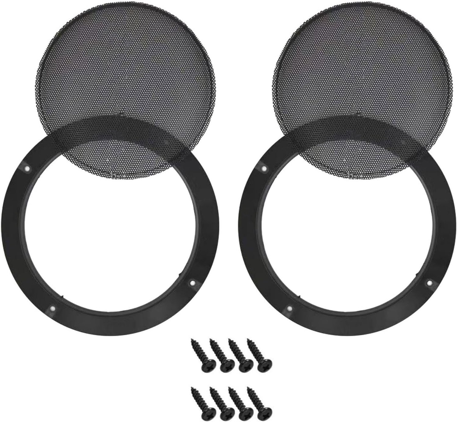 2 STKS 6.5 inch Auto Audio Speaker Subwoofer Grill Beschermende Cirkel Case Metalen Mesh Cover voor Home Audio Systemen