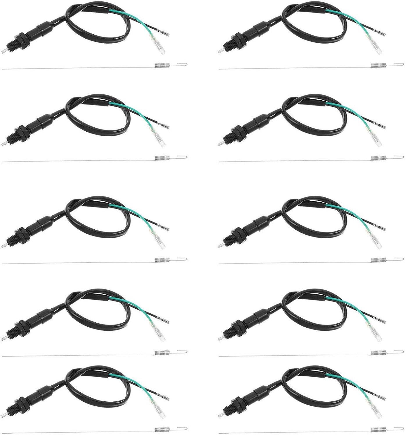 10 stuks motorfiets achterremlichtschakelaar | Waterdichte 2-draads remlichtschakelaar met veerset | Ideaal voor scooters, ATV's, crossmotoren en quads