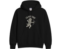 Cupid Hoodie – I'D HIT THAT – Valentijnsdag Outfit – Unisex Hoodie voor Dames & Heren – Origineel Cadeau