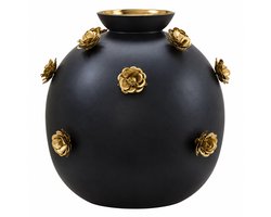 Colmore vaas met bronzen rozen alu/mat 39x39x34