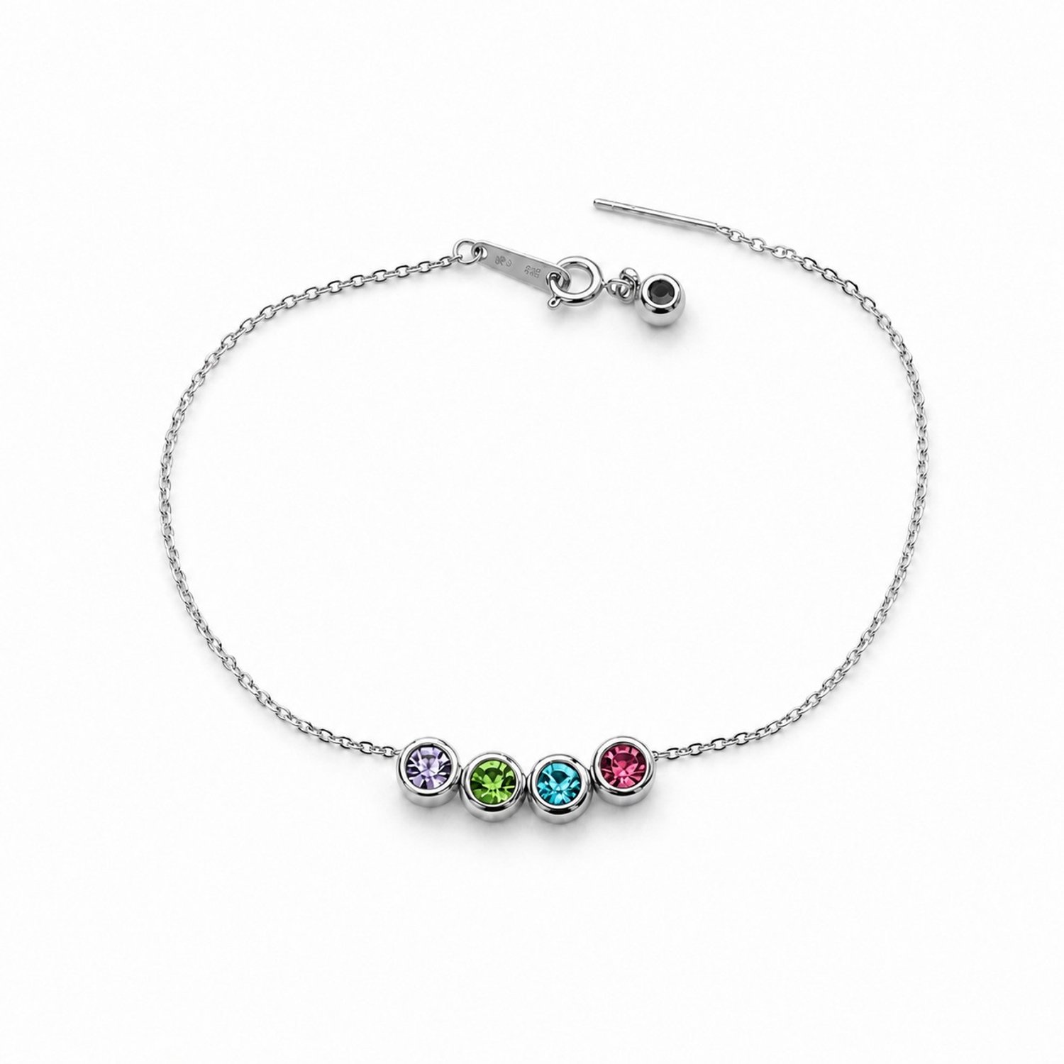 Geboortesteen Armband Zilver