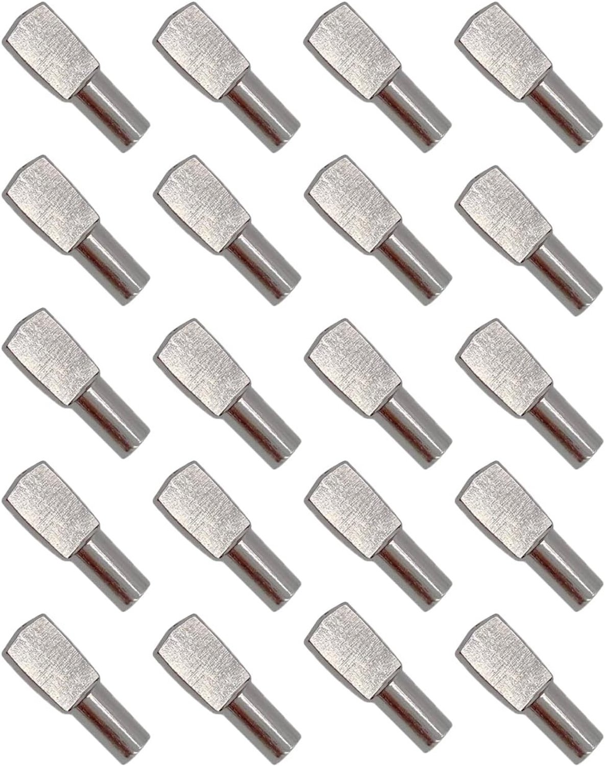 20 Stuks Plankhouders, Vernikkeld, 5mm x 19mm, Ideaal voor Kantoor, Opberging en Organisatie