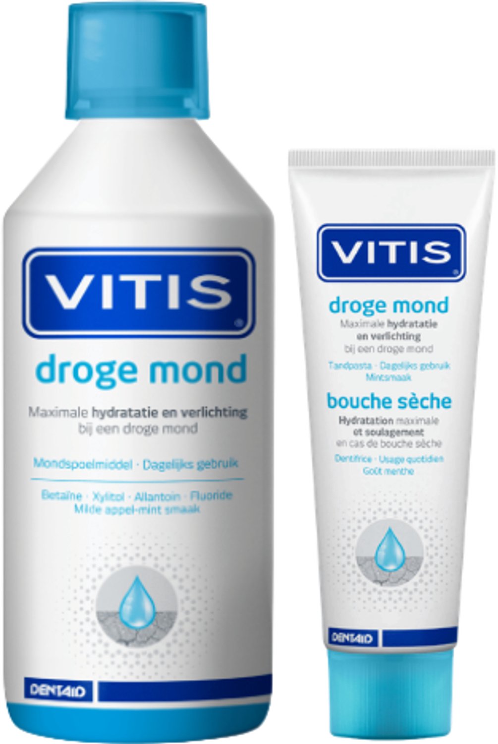 Vitis Droge Mond Voordeelpakket - Mondwater + Tandpasta