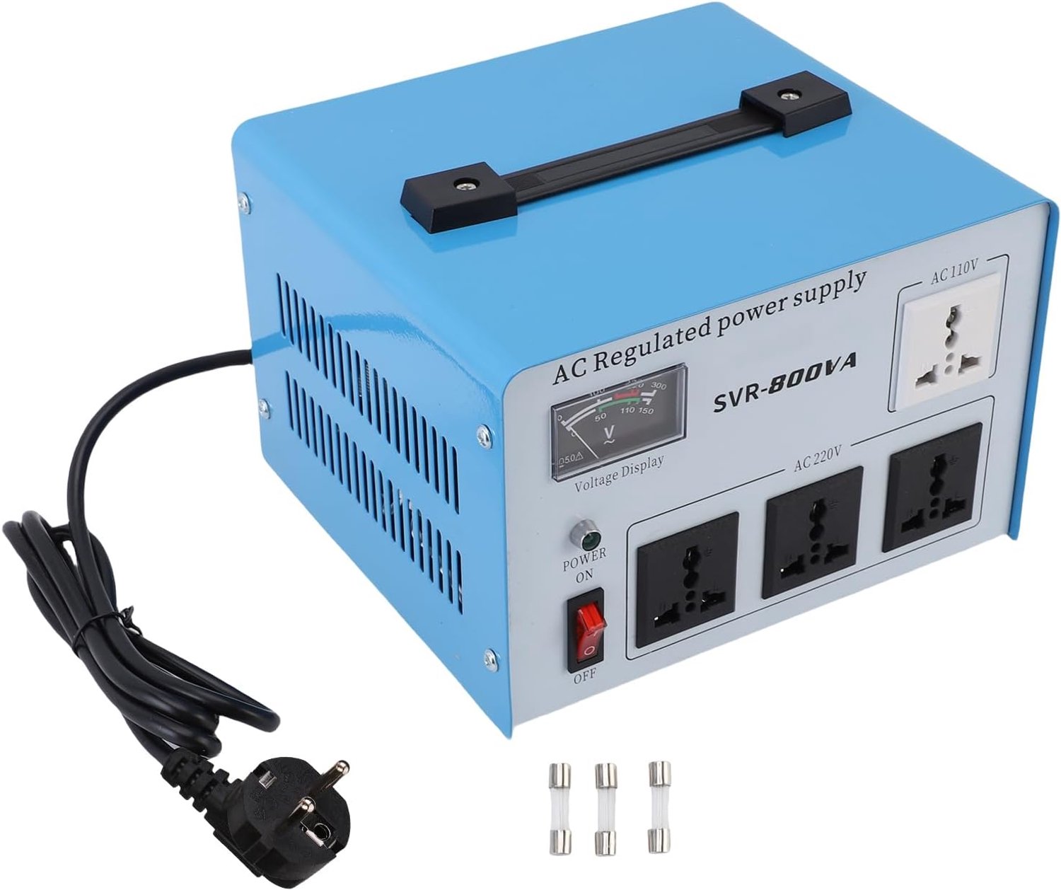 Spanningsregelaar 800 W eenfasige spanningsstabilisator 160-stabiele uitgang voor computers, smartphones, fotografieapparatuur
