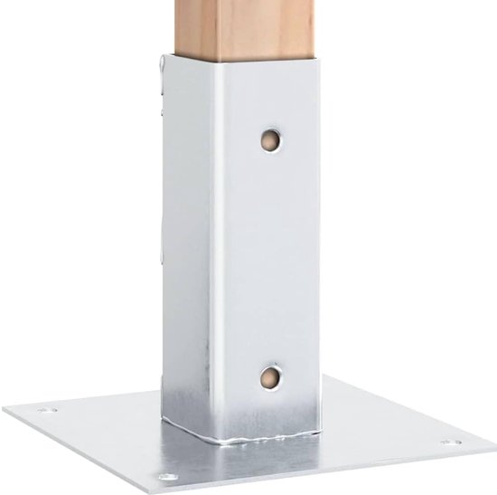 4 stuks. Vierkant 46x46mm thermisch verzinkt staal — afbeelding 3