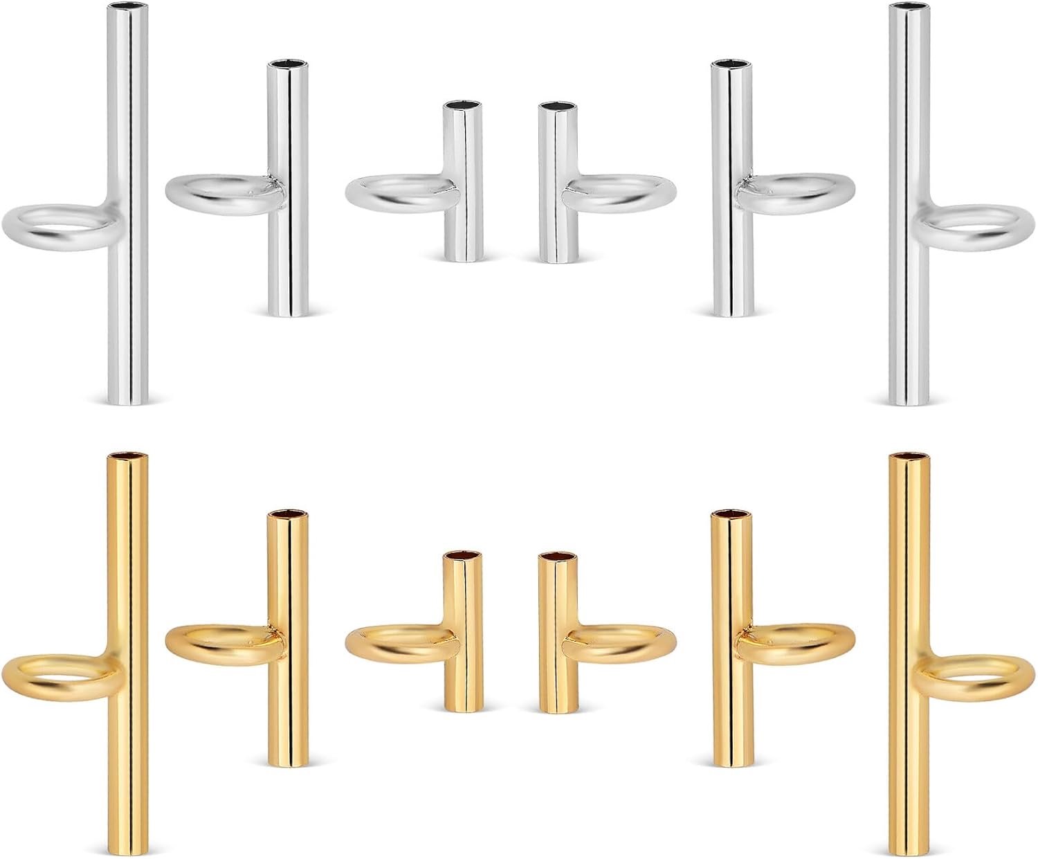 12 Stuks Delige Metalen Broches Omvormers in Goud Zilver Universele Mini Pin Converter voor Sieraden Maken Lichtgewicht Compact Geschikt voor Diverse Broches als Hanger