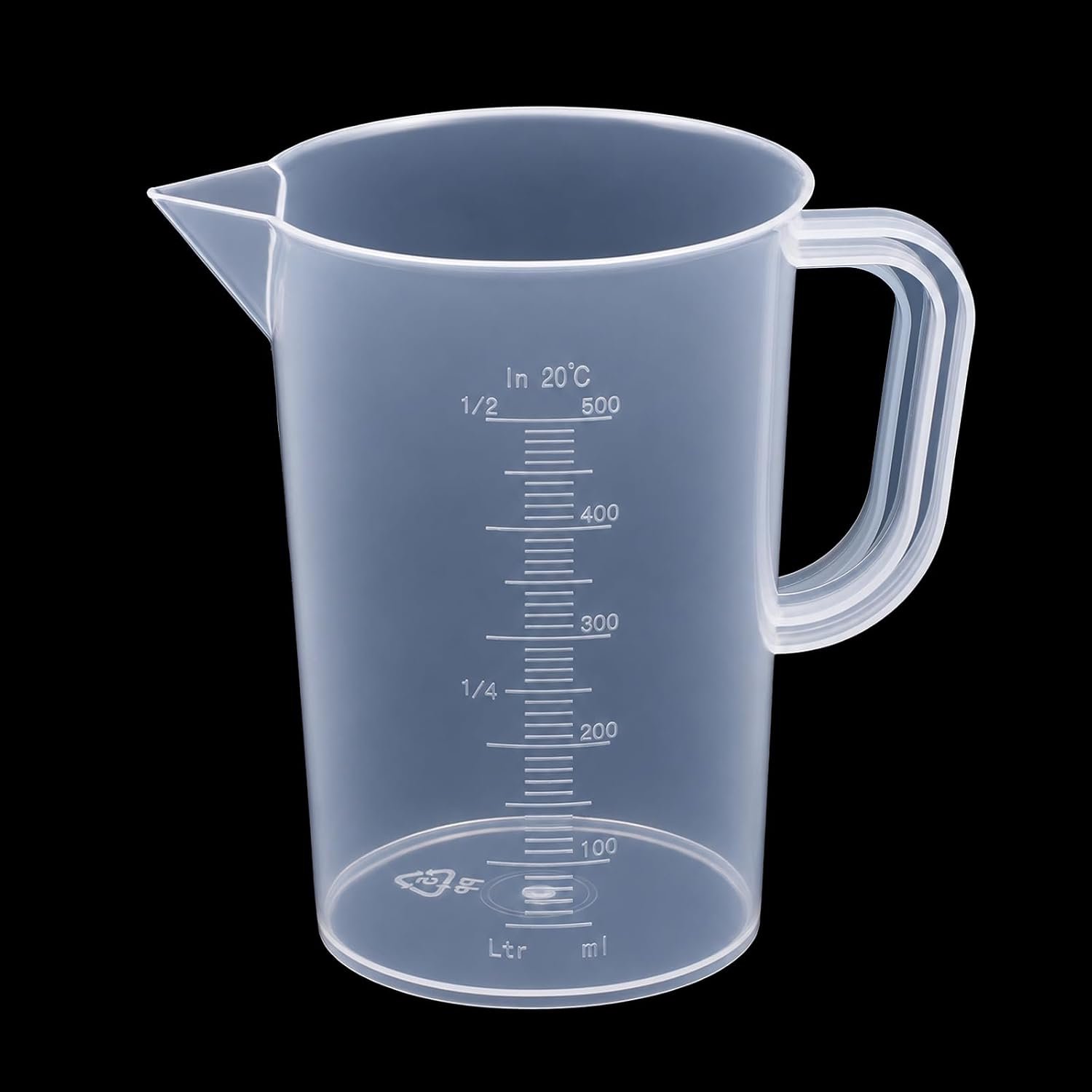 Maatbeker 500 ml, mini-precisiemaatbeker met handvat