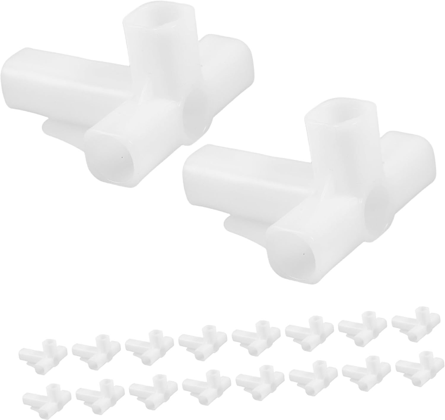 20 Stuks Kunststof Meubelverbinder Dikke Kledingkast Connector voor Garderobe Schoenenrek Kledingopslag Stevige Buisverbinding voor Slaapkamer Kastmontage