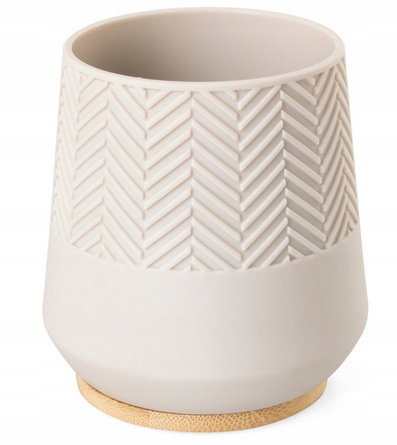 Hermosa Bamboe Tandenborstelhouder Beige Visgraat 250ml