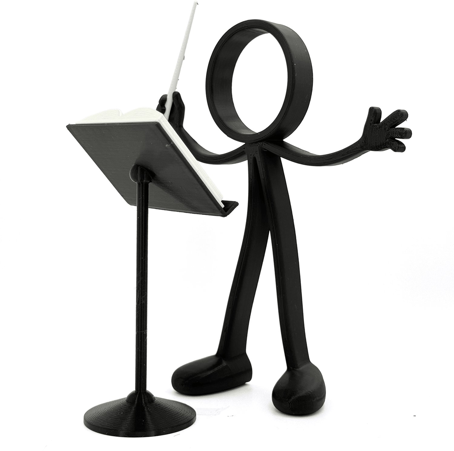 Stickyman Dirigent beeldje - 20 cm - met muziekstandaard
