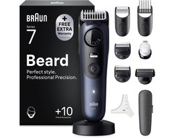 Braun Baardtrimmer Series 7 BT7540 +10 Stylingtools - ProBlade - 40 Lengtes - Blauw