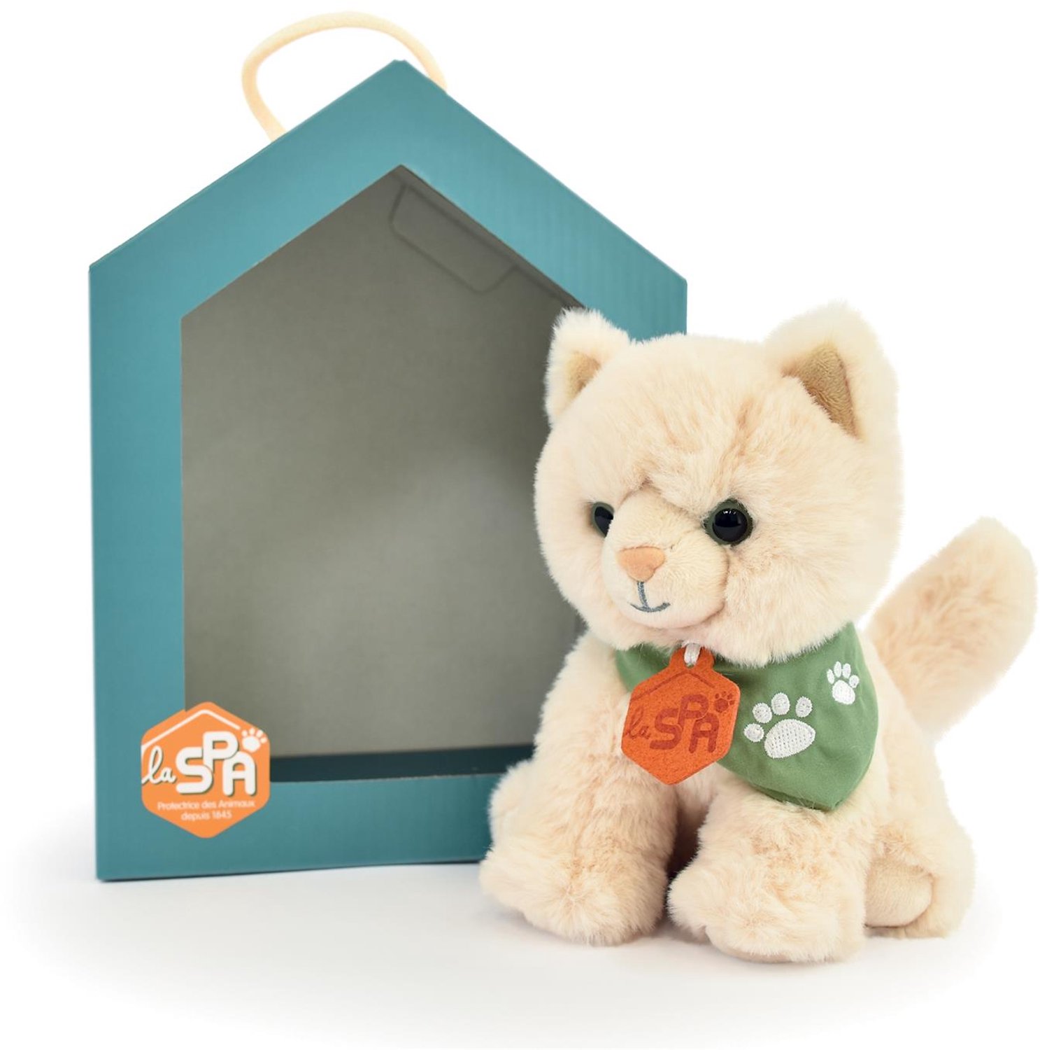 Beige pluche kat - SPA Collectie - 16 cm - 0m+