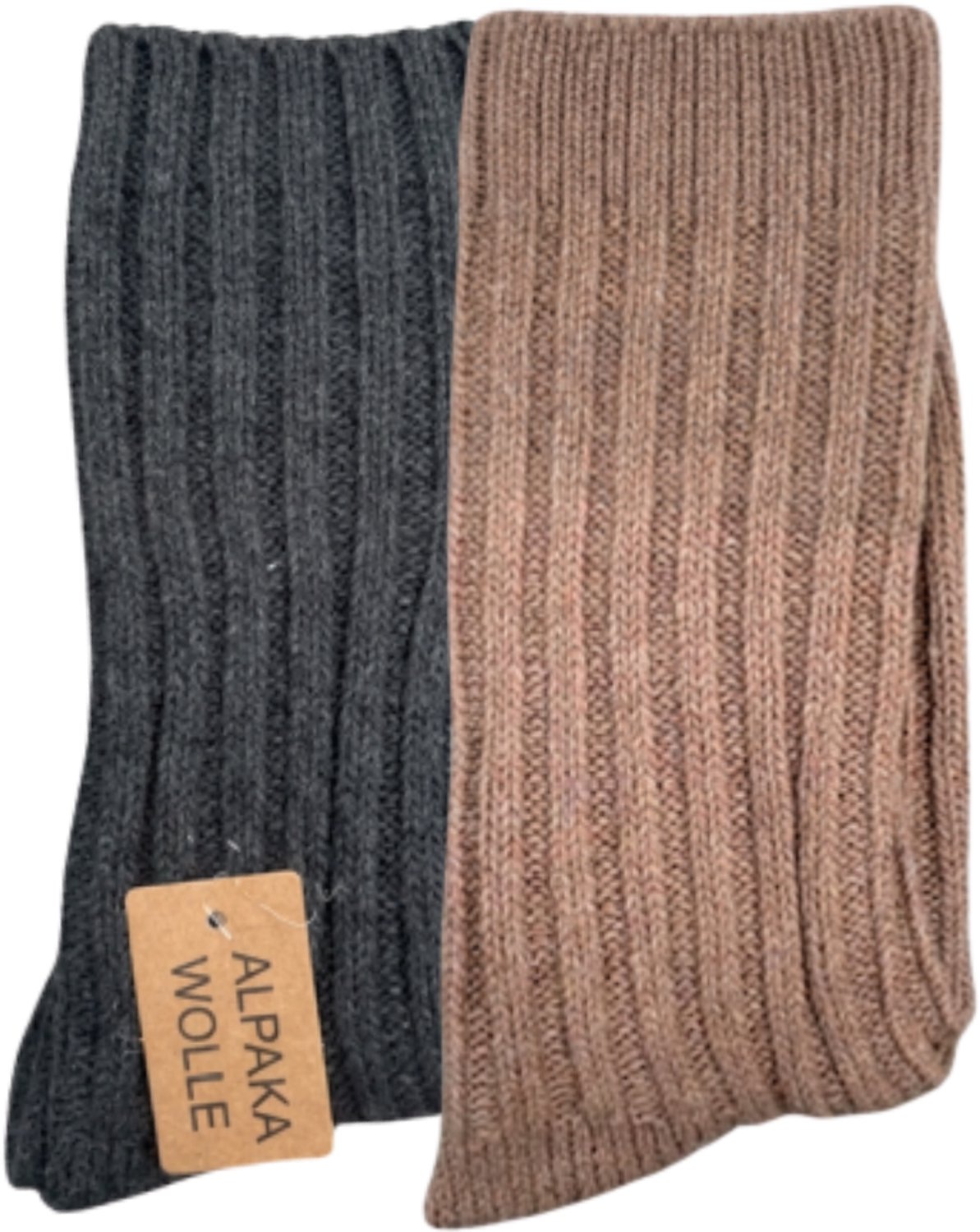 green-goose® Alpaca Dames Thermosokken | 2 Paar | Maat 39-42 | Zwart, Grijs | 95% Alpaca Wol | Heerlijk Warm en Rekbaar | Duurzaam Kerstcadeau