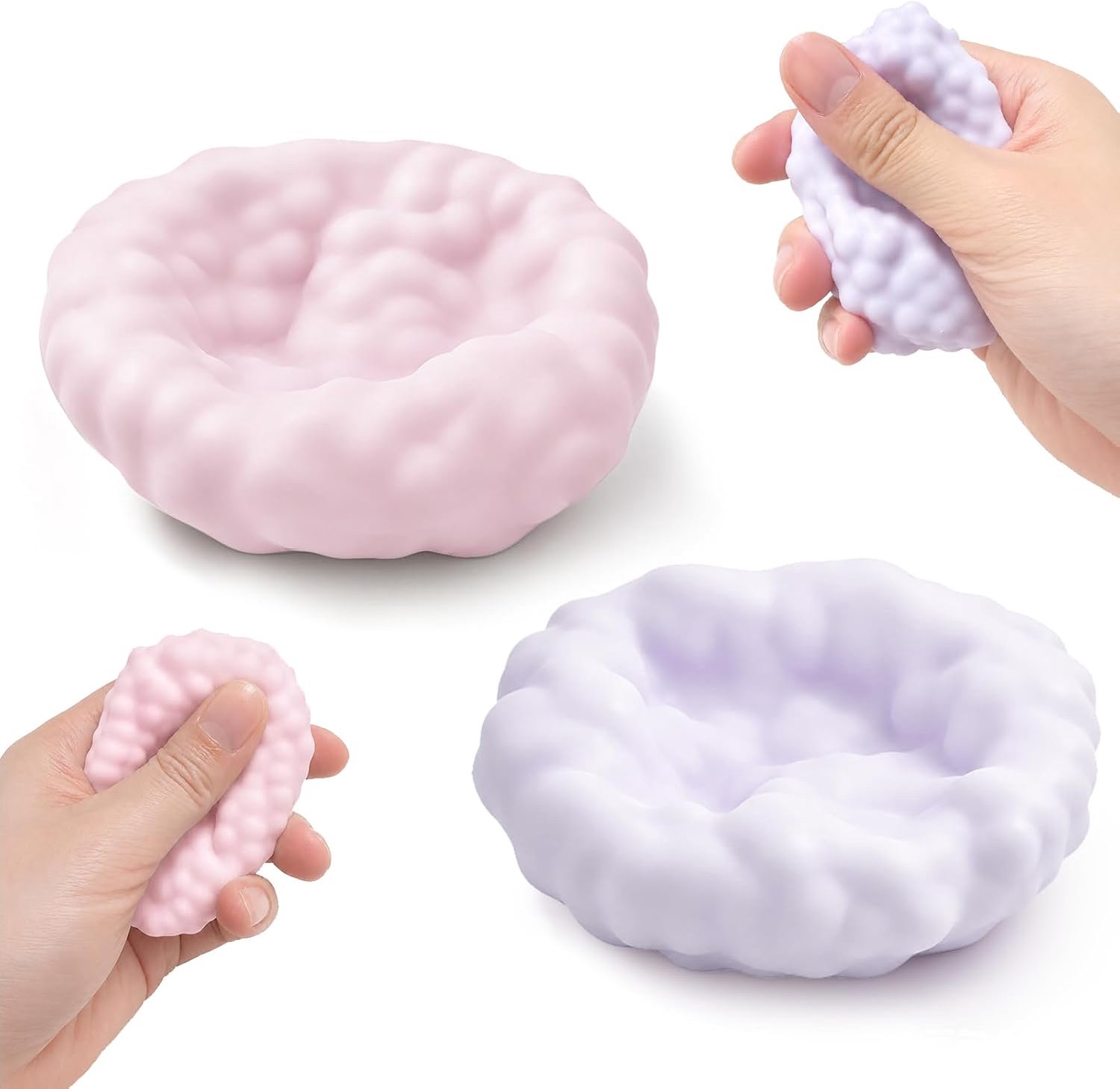 2 stuks knijpbal, druivenstressbal, zacht, anti-stress ballen