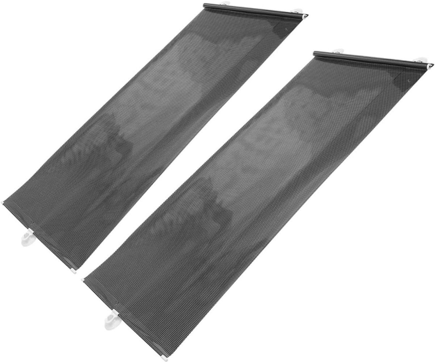 2 Stuks PVC Raamzonwering met Zuignap Inklapbare Verduisteringsgordijnen Zwart Eenvoudig Te Monteren voor Privacy Warmte Isolatie in Huis Auto