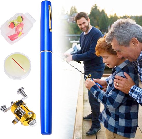 Pen Hengel en Spoel Combo Kleine Pool Staven Telescopische Vouwbaar — afbeelding 5