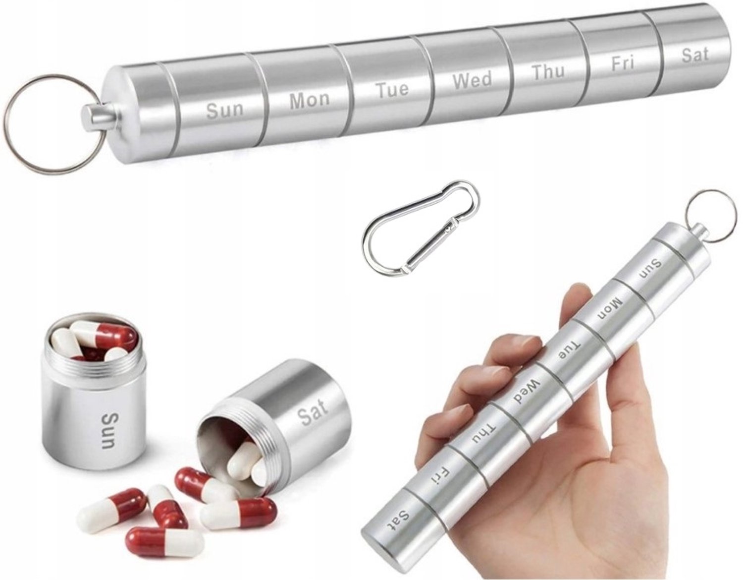 7-Dagen Pillendoosje Waterdicht Aluminium - Organizer Medicijnen