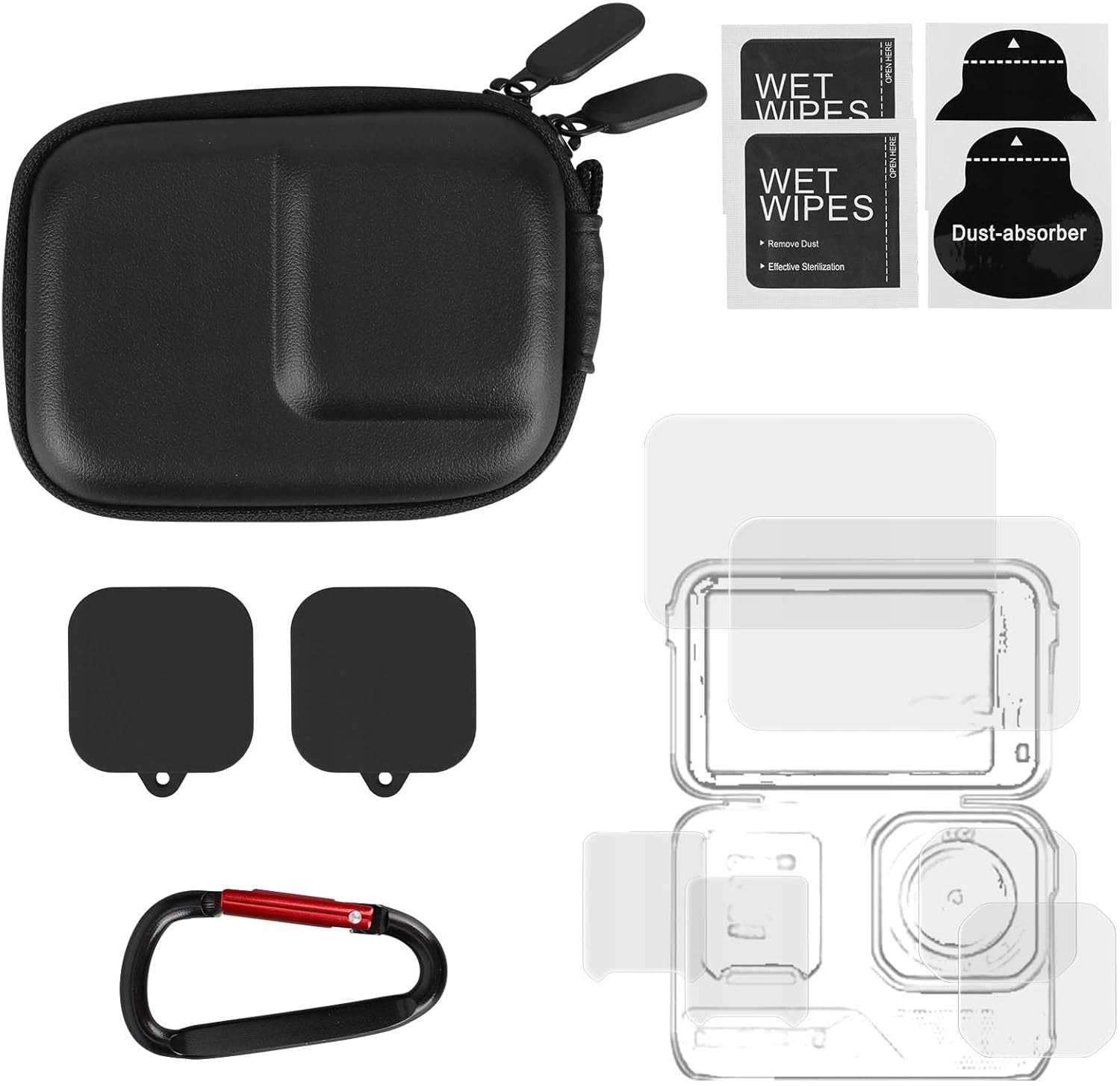 Beschermingsset voor Sportcamera Ace Pro 2: Etui, Glas & Folie