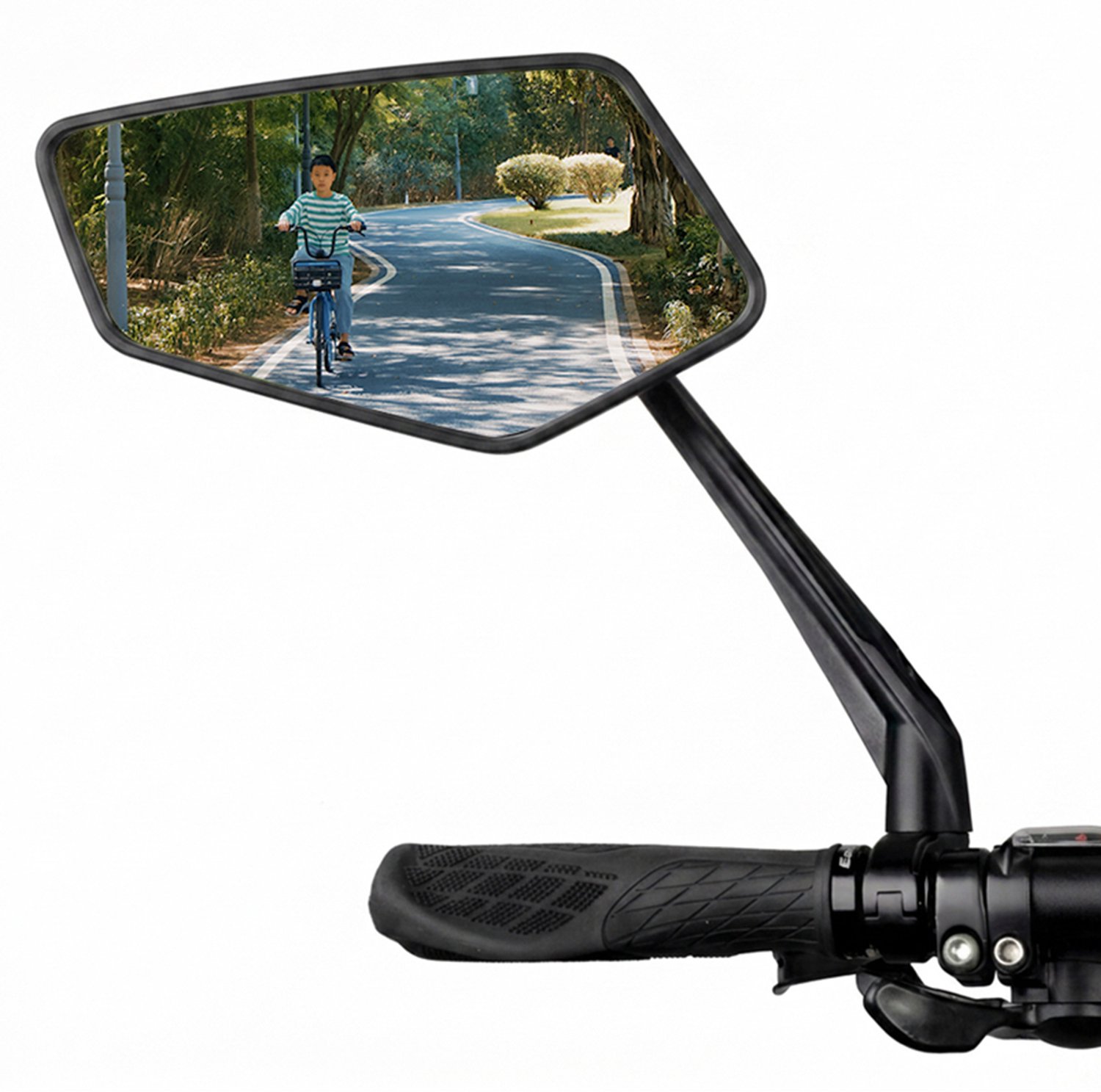 Lightyourbike ® BHIND - Fietsspiegel - Achteruitkijkspiegel Links – Vergrotend Glas – 360° Verstelbaar
