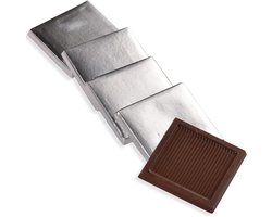 145 pcs. chocolate with foil,1 kg Chocolate, Neapolitan Chocolate (Dark Chocolate - Silver Foil)
