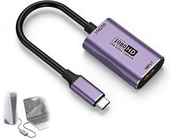 4K HDMI naar USB C 3.0 video-opnamekaart, 1080p 60FPS video-opnamekaart, Capture Card voor streaming, opname van videoconferenties, live streaming en Elgato video-opname