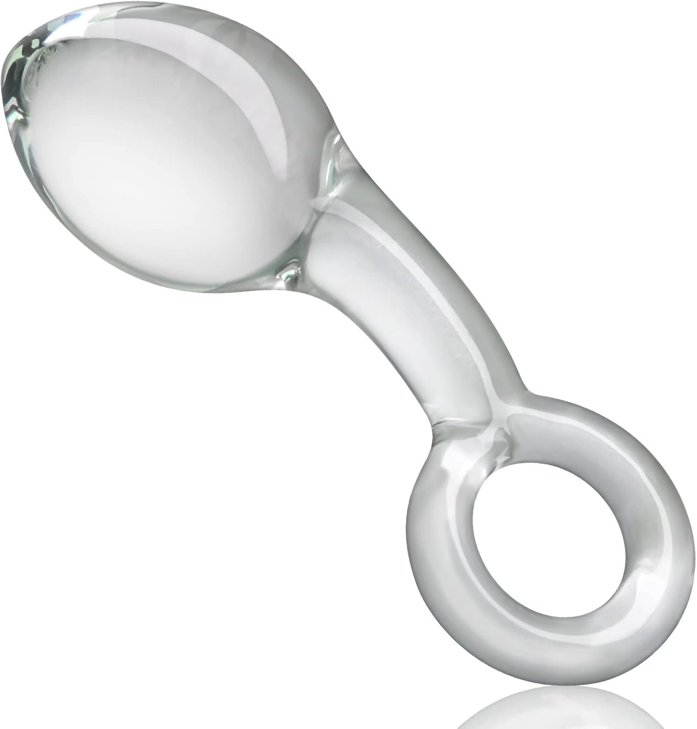 Glas Anale Plug - Ervaar Ultiem Genot met Pull-Ring Ontwerp, Hoogwaardig Glas Materiaal Butt Plug voor G-Spot Stimulatie bij Zowel Mannen als Vrouwen (L)