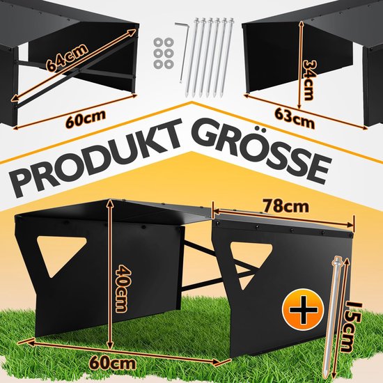 Garage voor robotmaaier, gegalvaniseerde beschermoverkapping, carport, overkapping voor grasmaaier, grasmaaier, met handschoenen en uv-bescherming, ideaal tegen regen en hagel, 78 x 60 x 34 cm — afbeelding 5