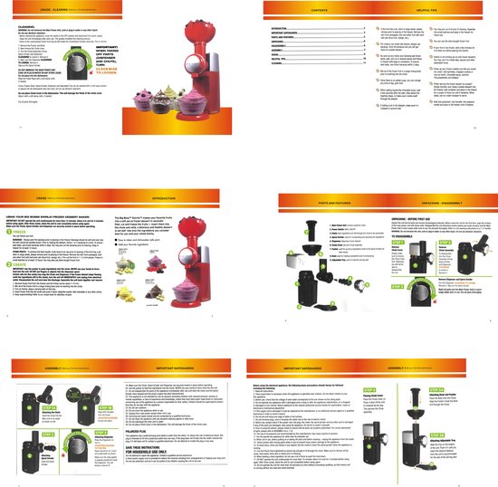 IJsjesmaker Machine - Huishoudelijke Keuken IJsmachine - Fruit Kegel Bevroren Dessert Maker - DIY Handmatige Zelfgemaakte Zomerhitte Verlichting IJs & Yoghurt Machine - Wit - 1 Stuk — afbeelding 2