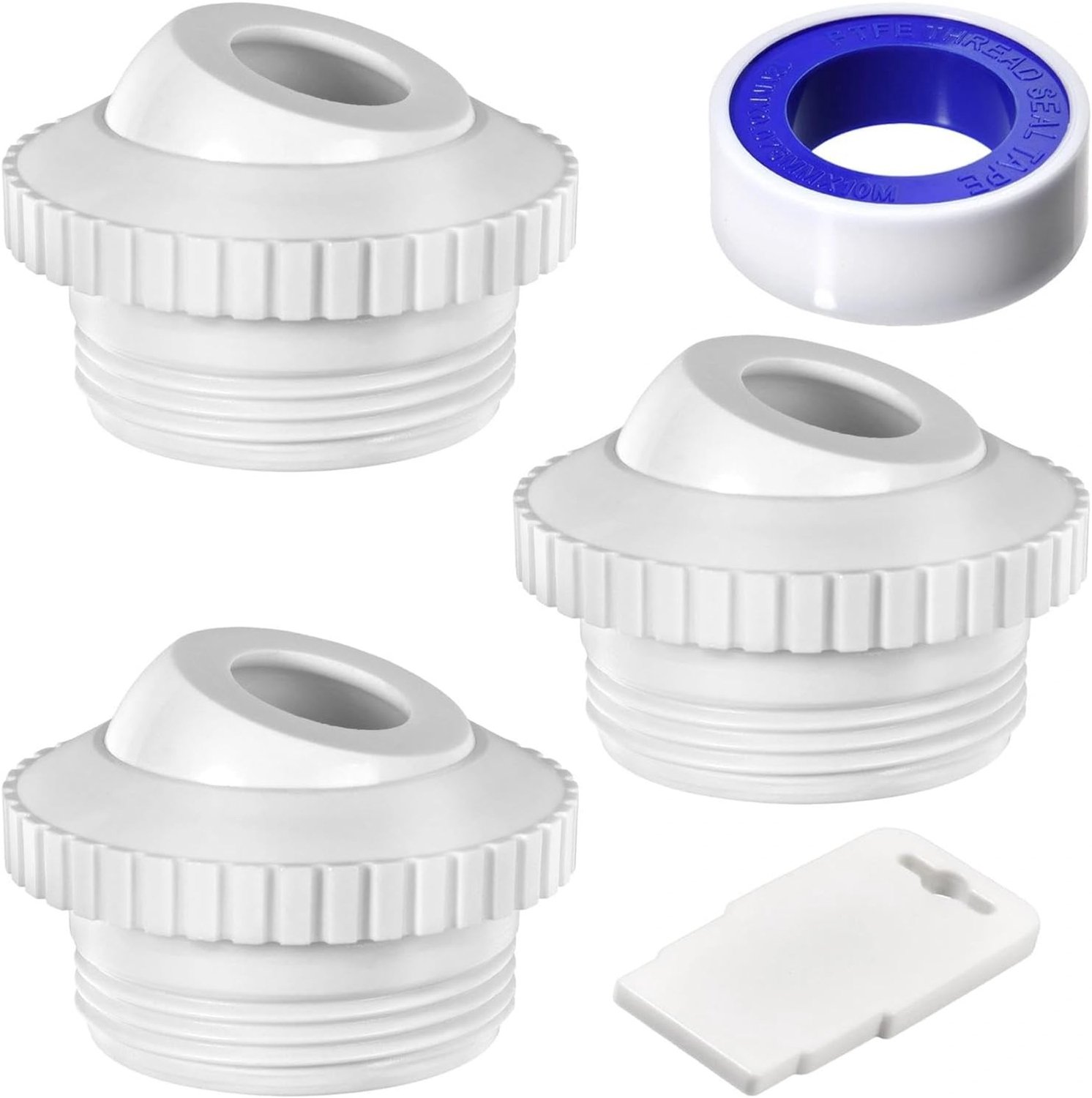 Complete Set van 5 Pool Jet Nozzles - 3/4" Richtingsgebonden Inlaat Jets met 1-1/2 Inch MIP Draad en Installatiegereedschap voor Efficiënte Watercirculatie en Onderhoud