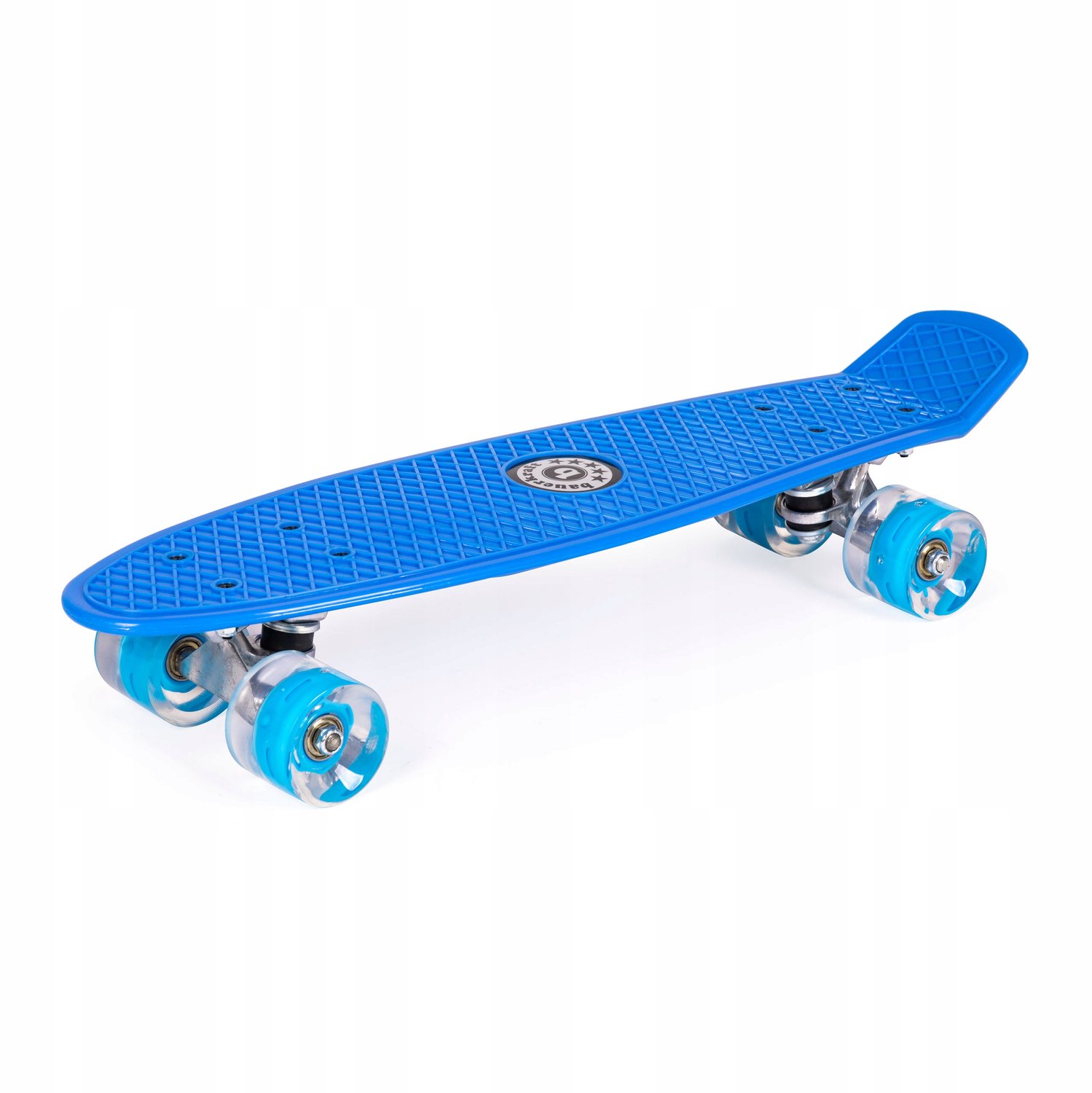 Fiskes skateboard met LED wielen 55cm ABEC-7 lagers Blauw